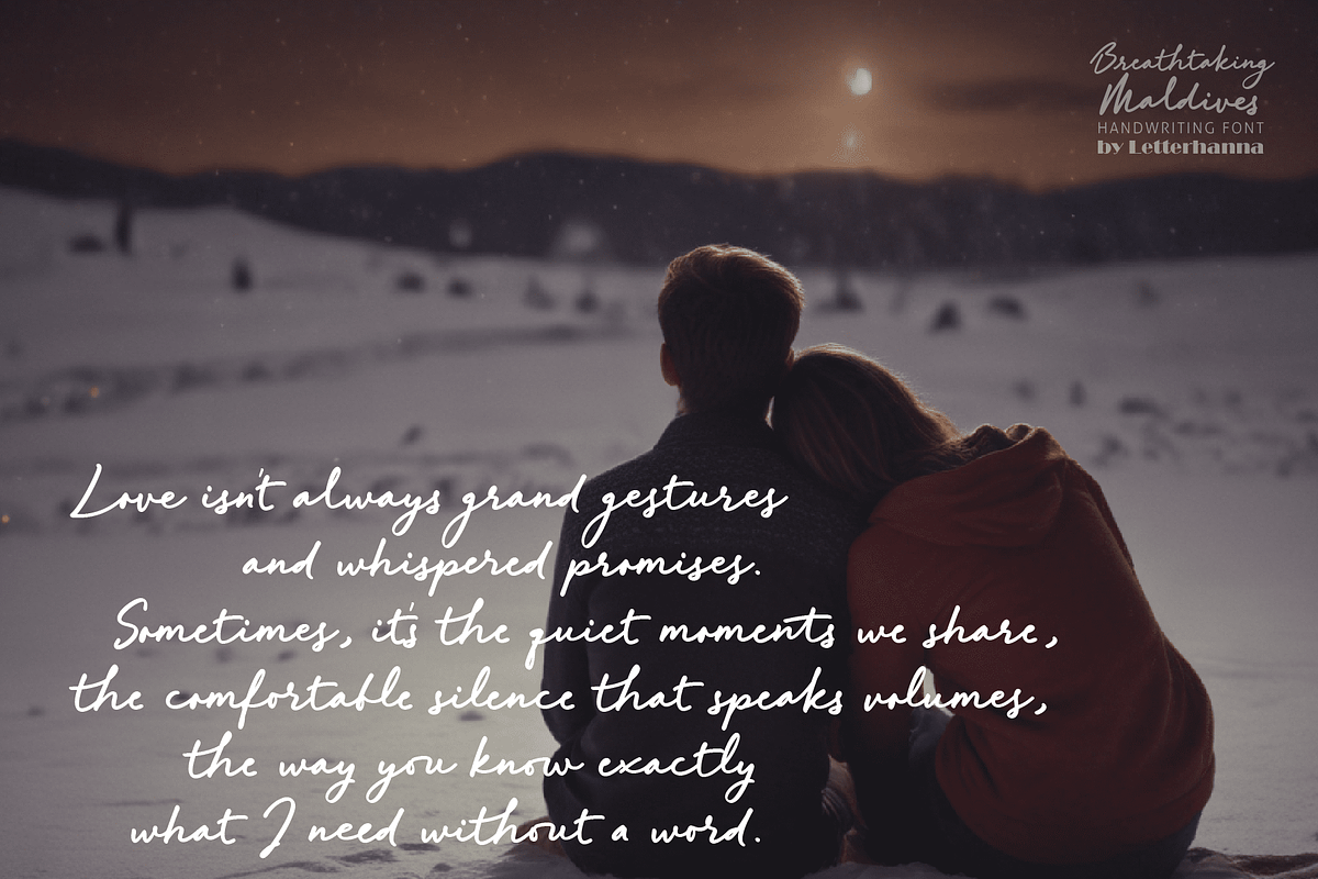 Breathtaking Maldives Font, a Handwritten Font by Letterhanna Studio (Photo 12 of 13)