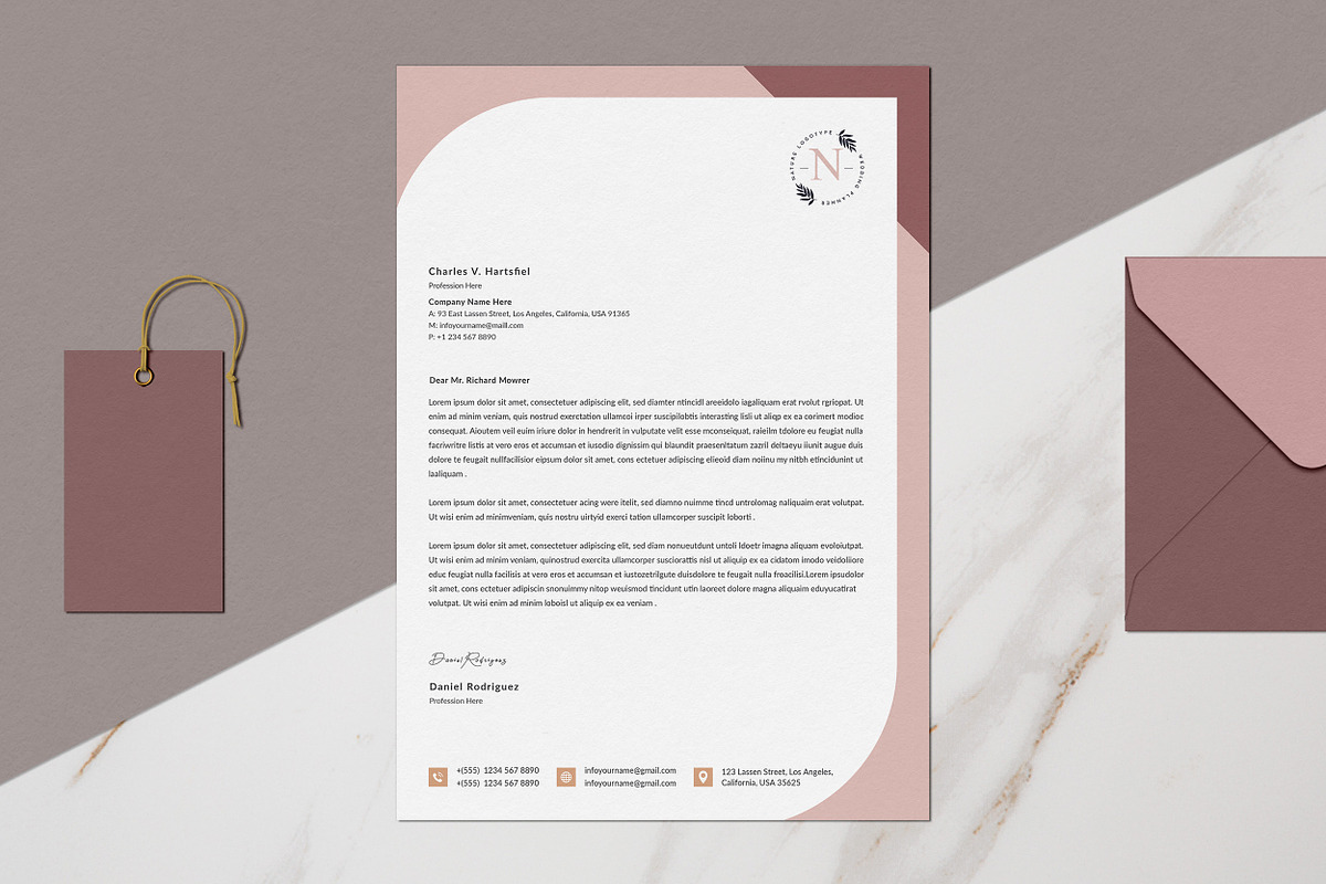 Letterhead Template Word, a Stationery Template by ResumeDevisers (Photo 4 of 7)
