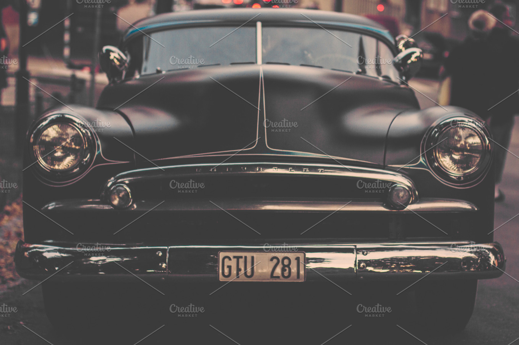 Classic Black Car Stock Photograph