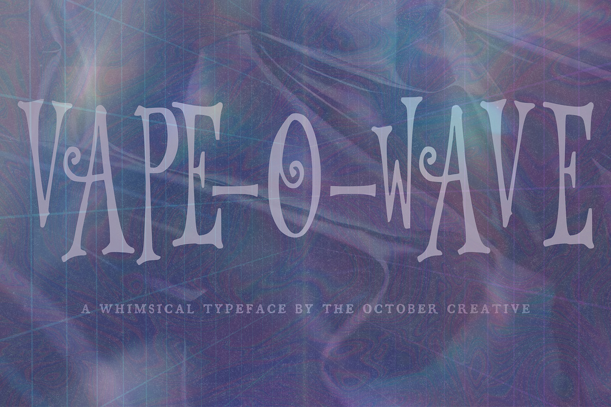 Vape-O-Wave Retro Display Font, a Serif Font by The October Creative (Photo 1 of 8)