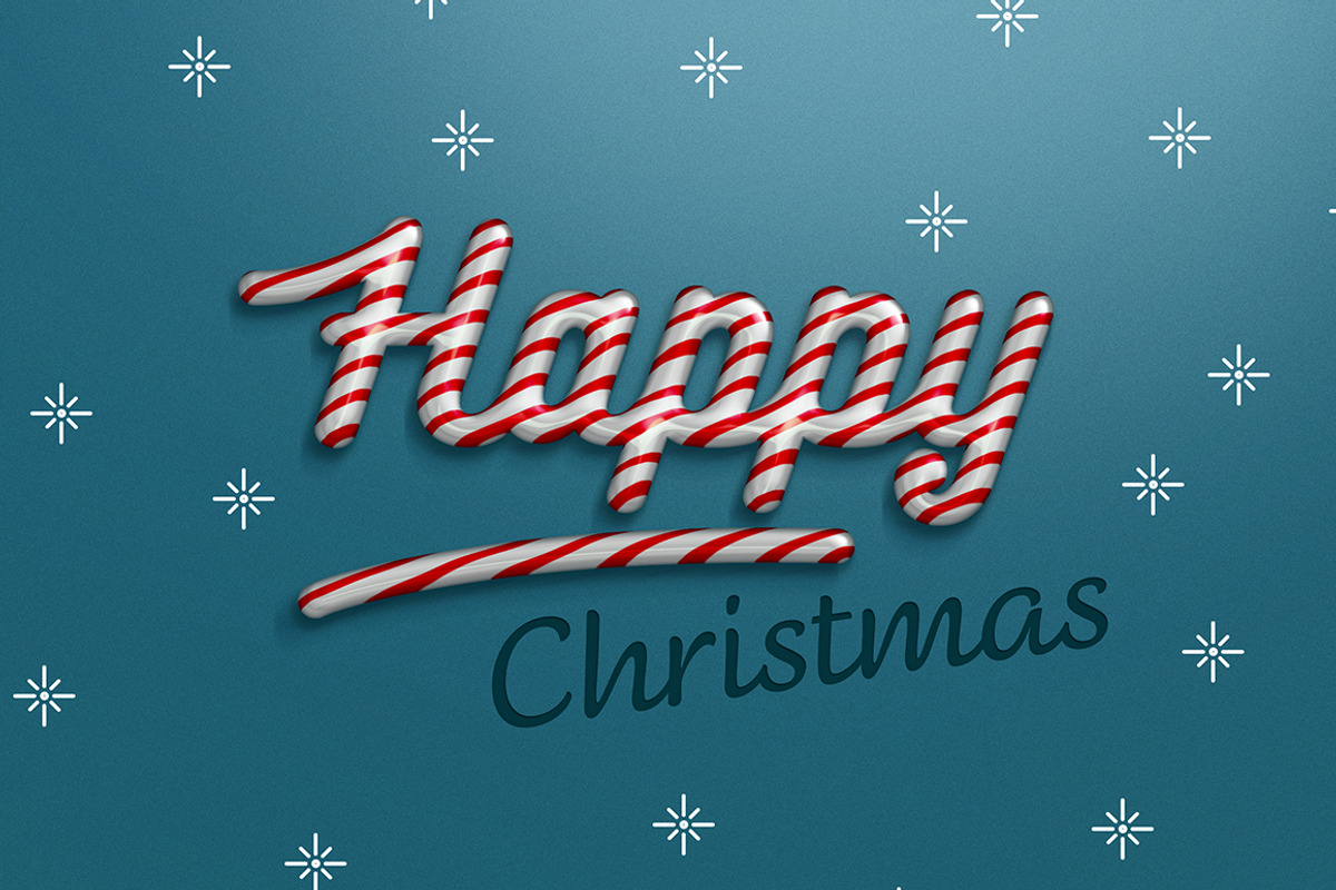 Christmas Candy Text Effect, a Layer Style Add-On by Evlogiev Studio (Photo 3 of 5)