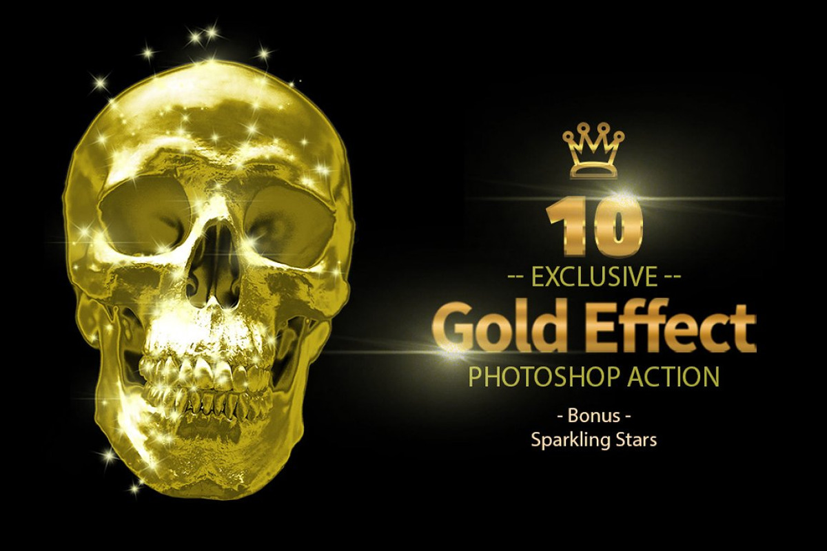 10 Gold Sparkling Stars, an Action Add-On by yantodesign (Photo 3 of 7)