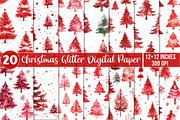 Christmas Glitter Digital Paper Pack, a Pattern Graphic by SinaCreation (Thumbnail 1 of 6)
