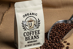 Coffee Pouch Mockup, a Packaging Mockup by Designer Dude