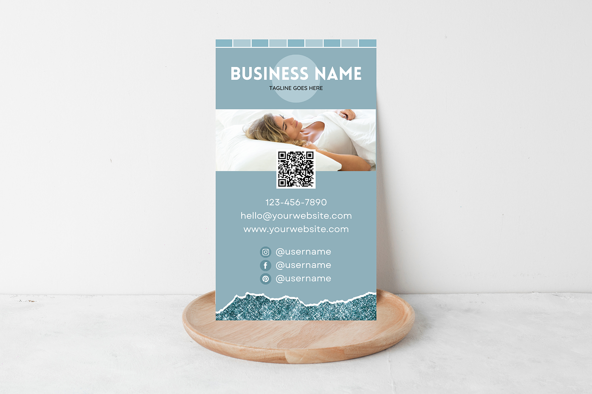 Business Card Template - Blue, a Business Card Template by SunshineStudioBoutique (Photo 7 of 9)