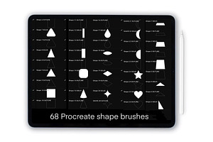 Procreate shape stamps for iPad