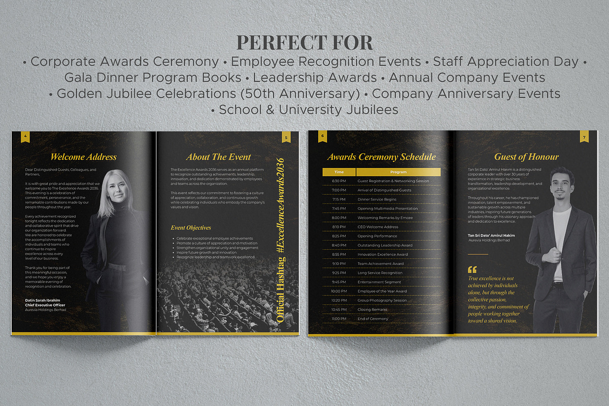 Corporate Awards Program Book, a Brochure Template by Oshin Design (Photo 3 of 7)