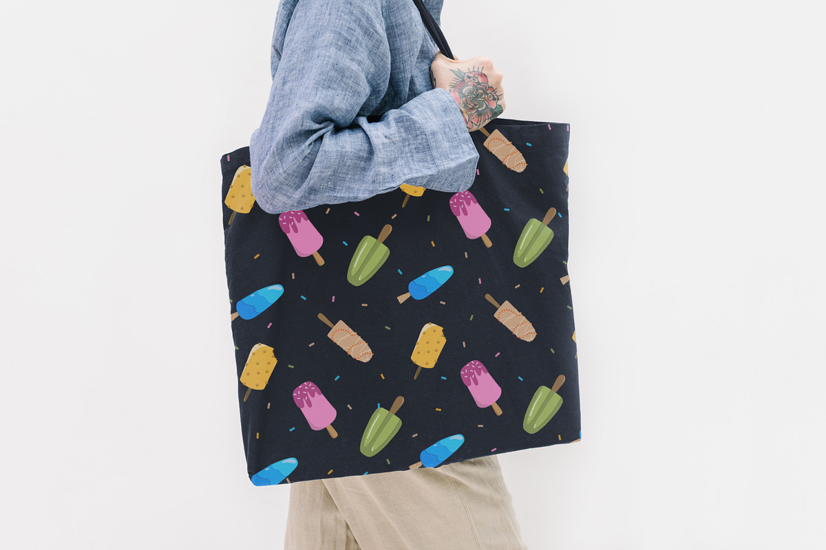 Cute colorful set with ice cream, a Pattern Graphic by Vaniuta_Art (Photo 5 of 6)