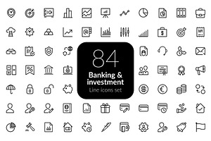 Banking & investment icons