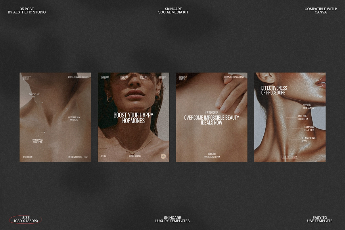 Canva Skincare Feed Templates preview 6