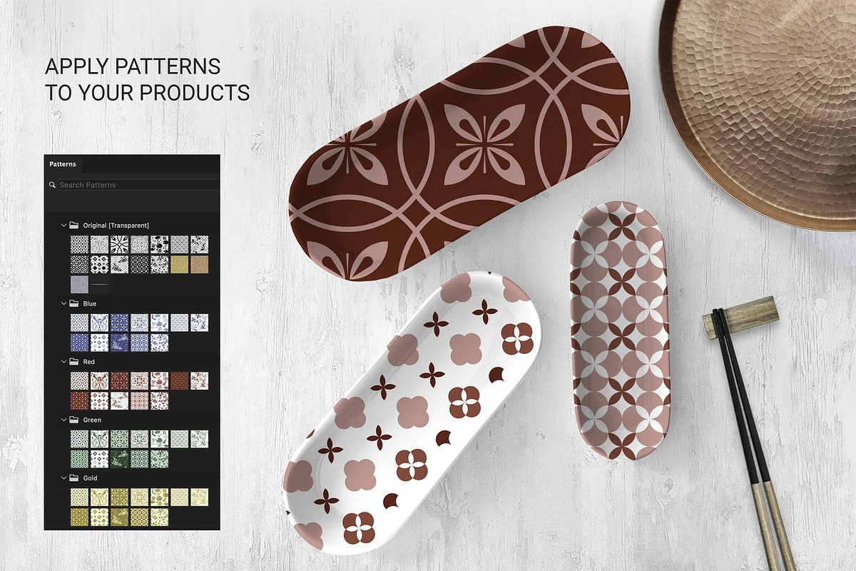 Chinese Ceramic Patterns, a Pattern Graphic by AsianElements (Photo 7 of 14)