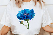 Whimsical cornflower Flower Clipar, an Illustration by Designworld (Thumbnail 6 of 7)