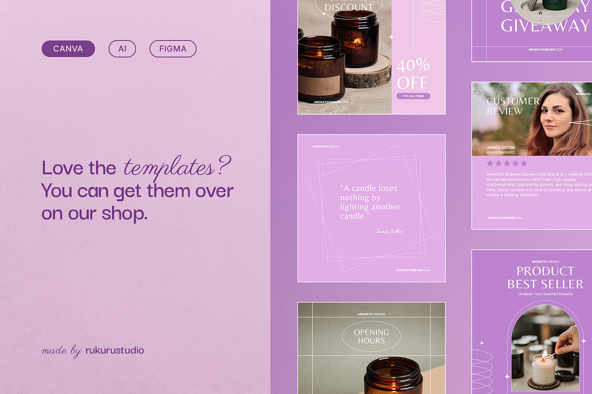 Candle Aromatic Canva Template, a Social Media Template by prajapixels (Photo 6 of 6)