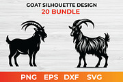 Goat Silhouette Design bundle, an Animal Illustration by bossdesigner (Thumbnail 3 of 3)