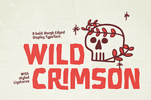 Wild Crimson - Rough Display Font