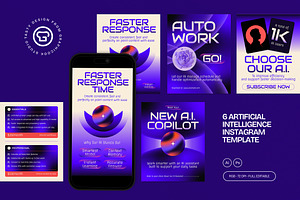 AI Instagram Template, a Social Media Template by graphicook