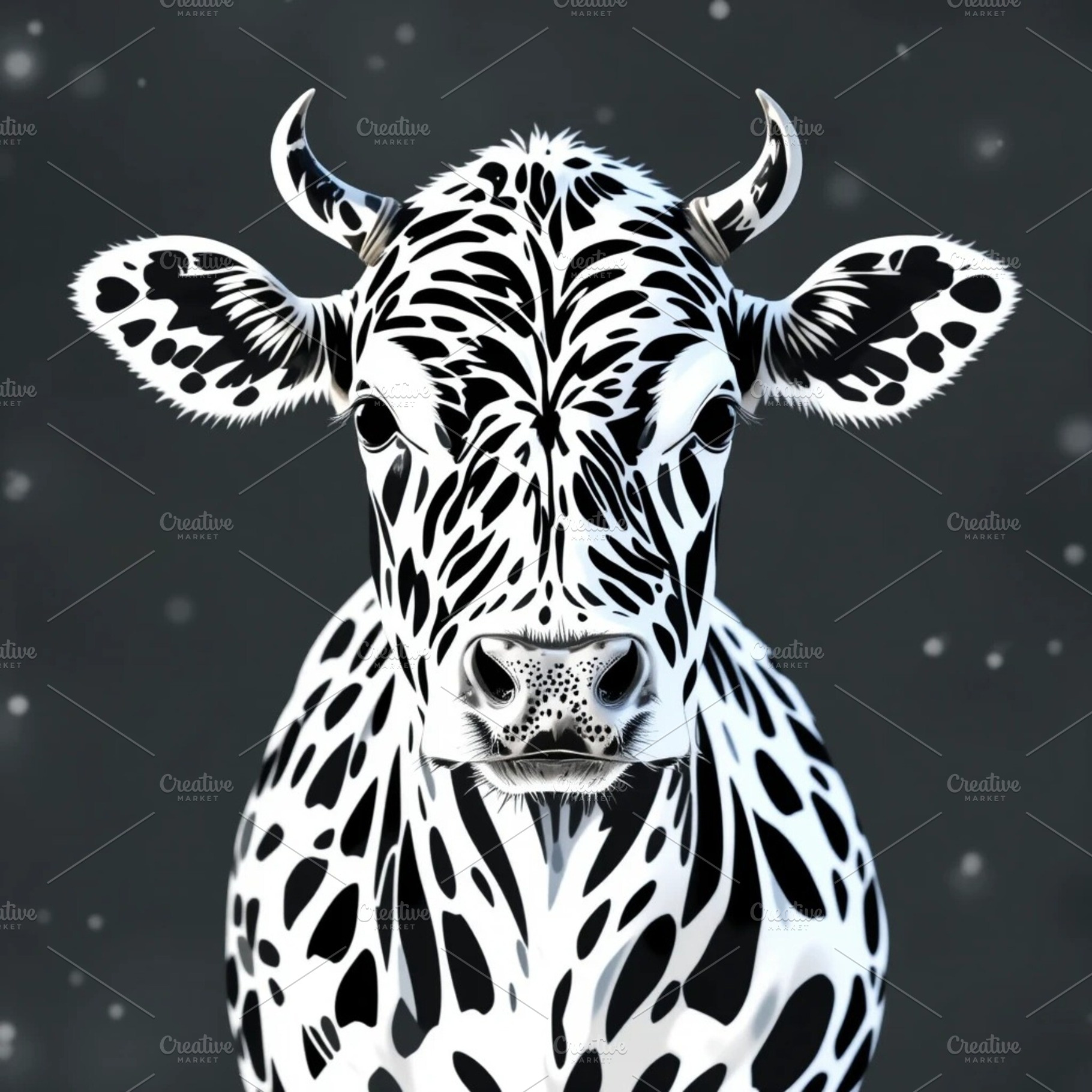 Cow Animal pattern print stock image, an Animal Photo by ComfortQ