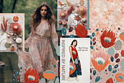 Boho Blossom Seamless Patterns, a Pattern Graphic by OlgaRom (Thumbnail 2 of 9)