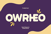 Owrheo - Playful Display Font, a Sans Serif Font by Flawless And Co (Thumbnail 1 of 10)