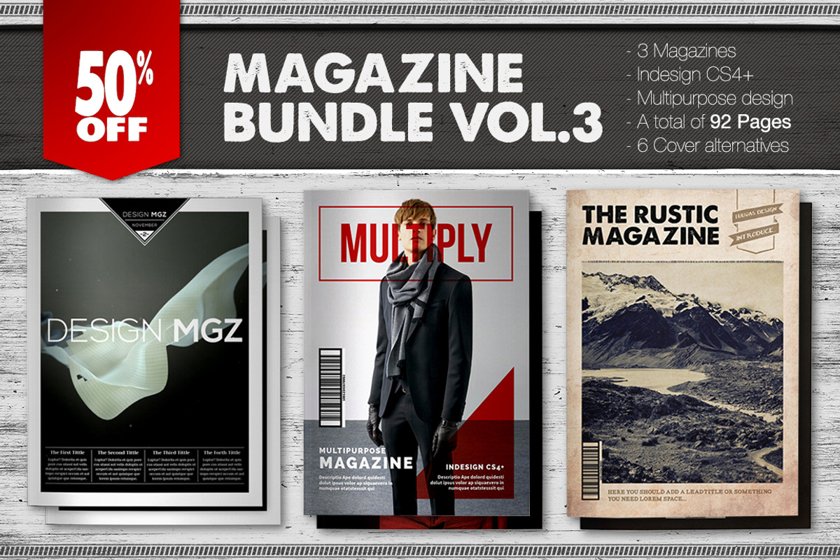 Magazine Bundle 3, a Magazine Template by Luuqas Design (Photo 1 of 5)
