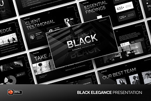 Black Elegance PowerPoint, a Presentation Template by Loin Studio