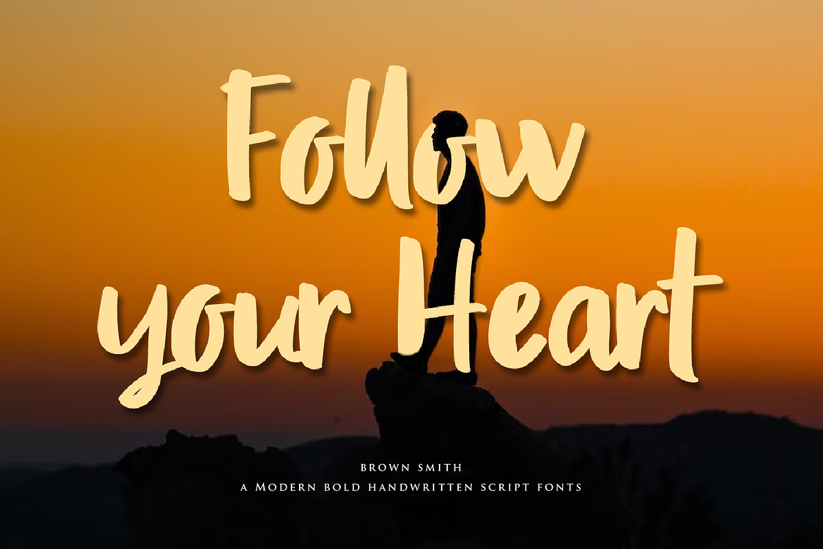 Brown Smith - Modern Bold Script fon, a Script Font by Nahar_std (Photo 4 of 11)