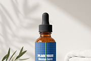 Amber Glass Dropper Bottle Mockup, a Packaging Mockup by Pixel Foundry (Thumbnail 4 of 6)