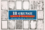 18 Grunge Frames Backgrounds Set, a Texture Graphic by Digiselector Design Goods (Thumbnail 1 of 5)