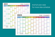 Calendar 2023 Planner Simple Style, a Stationery Template by WORAKAMON Design Studio (Thumbnail 4 of 4)