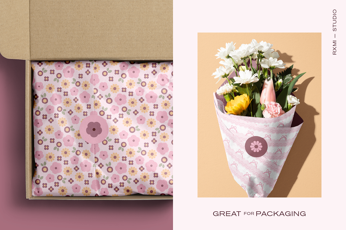Coquette Feminine Floral Patterns, a Pattern Graphic by Rxmi Studio (Photo 3 of 10)