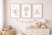 Watercolor teddy bear for nursery, an Animal Illustration by ElenaPlatovaArt (Thumbnail 2 of 12)