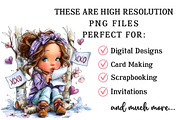 Valentines Little Girl Clipart, an Illustration by OK Design (Thumbnail 5 of 6)