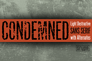 Condemned, a Sans Serif Font by GRYPE (Thumbnail 1 of 5)