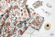 SERENITY | Watercolor ocean set, an Animal Illustration by Tanya Vollar (Thumbnail 5 of 13)