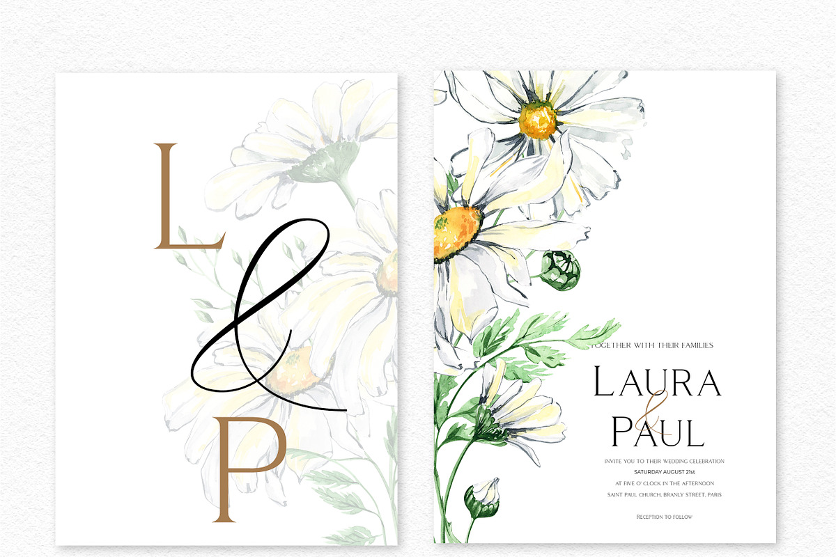 Watercolor Daisies, an Object Illustration by Olga Koelsch (Photo 2 of 12)