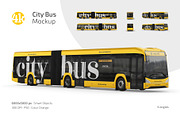 City Bus Mockup Set, a Product Mockup by Country4k (Thumbnail 1 of 4)