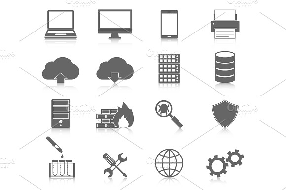 Computer Service And Maintain Icons