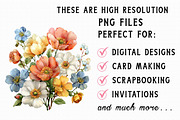 Colorful Flowers Clipart, an Illustration by Libby Wishes (Thumbnail 3 of 6)