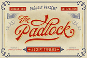 The Padlock - A Vintage Script, a Script Font by Letterhend Studio (Thumbnail 1 of 11)