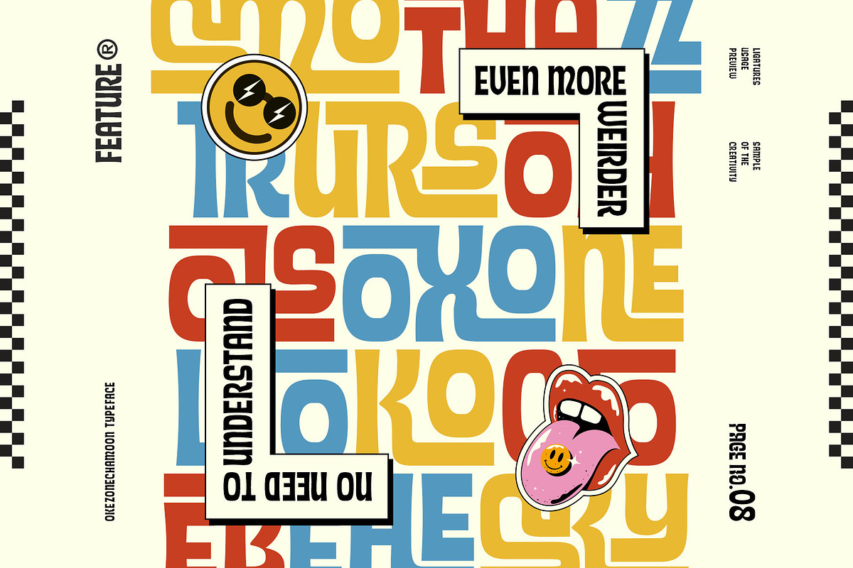 Okezone Chamoon Typeface, a Sans Serif Font by alit design (Photo 3 of 20)