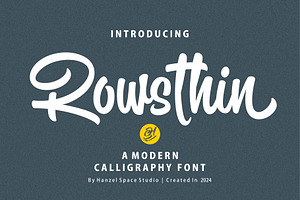 Rowsthin A Modern Calligraphy Font