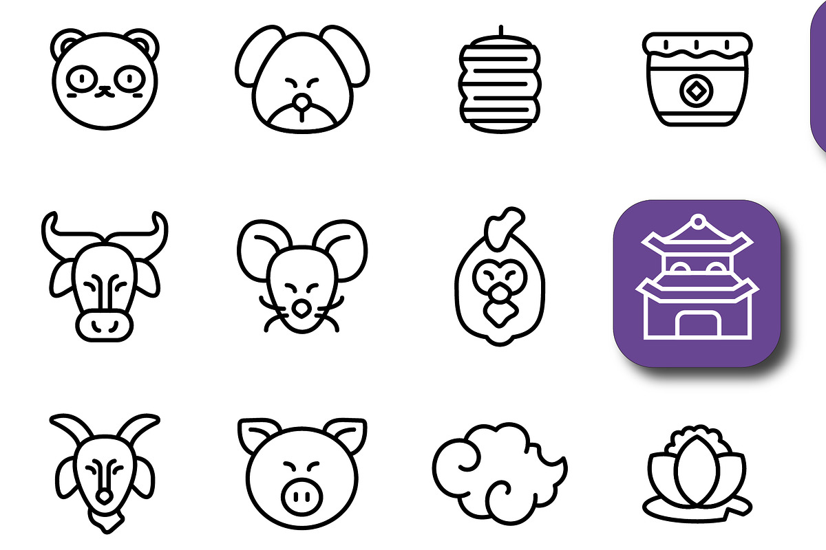 30 Chinese New Year Celebration Icon, an Outline Icon by Adl Studio (Photo 3 of 4)