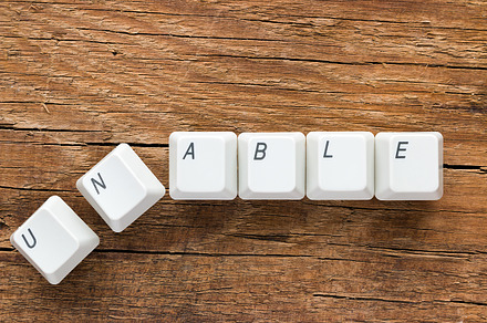 the word unable of keyboard keys, a Business Photo by itakdalee