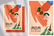 Happy Mother day greeting cards set, a Background Graphic by Good Studio (Thumbnail 6 of 6)