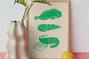 Rock Pool Linocut Bundle, an Illustration by ClayStudio (Thumbnail 4 of 8)