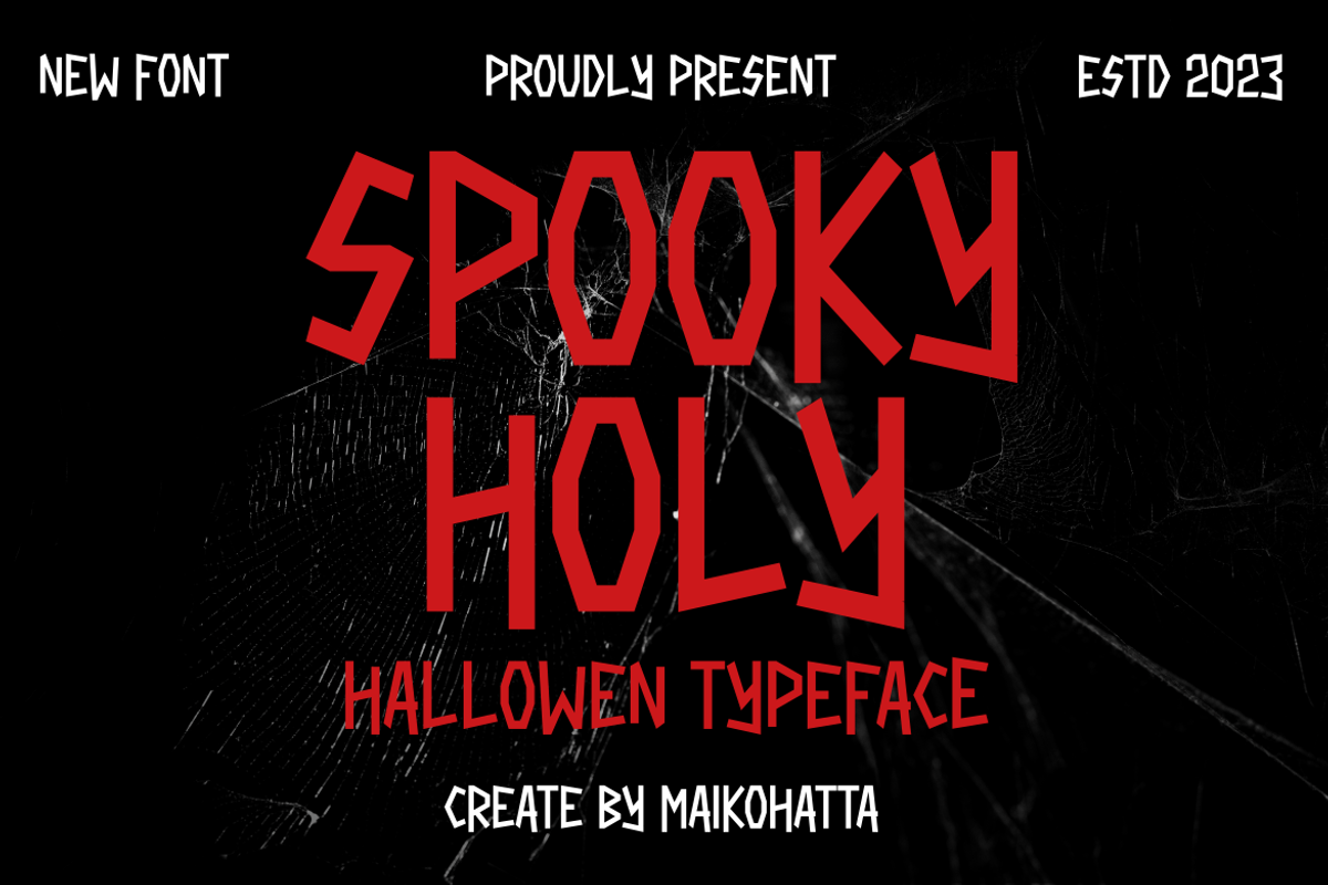 Spooky Holy - Halloween Typeface, a Handwritten Font by MaikoHatta (Photo 1 of 9)