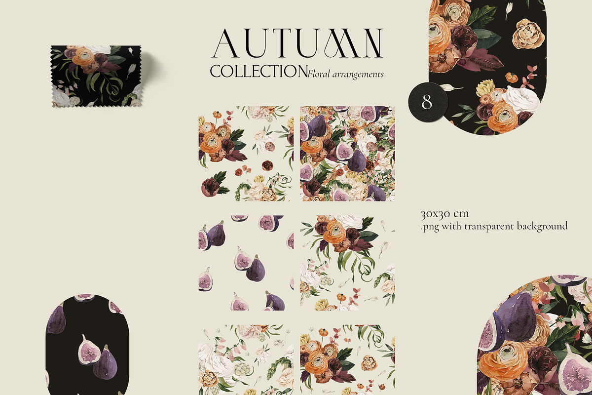 AUTUMN FLORA watercolor floral fall, a Seasonal Illustration by Lana Elanor (Photo 6 of 11)