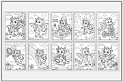 Dragon Daily Routine Coloring Pages, an Animal Illustration by Lamia Emad (Thumbnail 2 of 5)