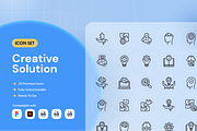 Creative Solution Icon Set, an Outline Icon by Nathaya Studio (Thumbnail 1 of 2)
