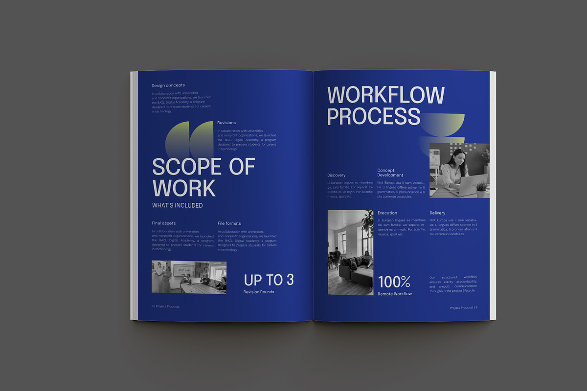 Remote Creative Agency Proposal, a Brochure Template by Neermana (Photo 9 of 11)